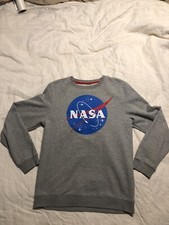 NASA Logo Crewneck Sweatshirt Space Astronaut Retro UFO Classic Mars Sz Unknown