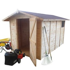 Casetta in legno per ricovero attrezzi 194 x 324 x H 210 cm sp. 19 mm porta c...