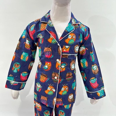 Indian Hand Block Print Trending Panda Kids Night Suit Kid Loungewear 100%Cotton