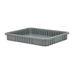 Quantum Storage DG93030 Gray Dividable Grid Container: 22-1/2'' x 17-1/2'' x 3''
