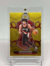 Shaedon Sharpe 2023-24 Panini Mosaic Gold Glitter Prizm 2/5 Trailblazers #177