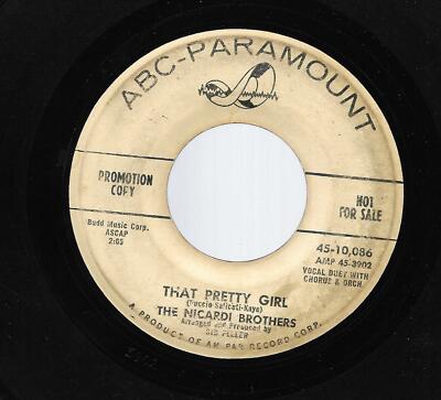 THE NICARDI BROTHERS-ABC RECORDS-THAT PRETTY GIRL-LONELY-PROMO RECORD-VG