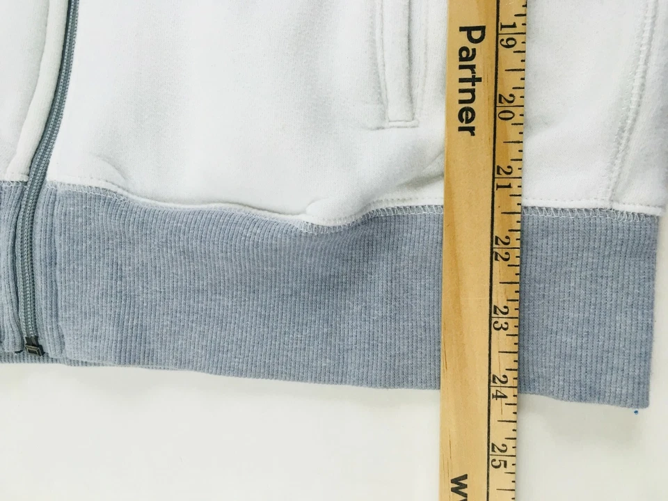 Женская куртка с капюшоном Tek Gear размер Large серая и белая на молнии хлопок полиэстер - Изображение 3 из 4