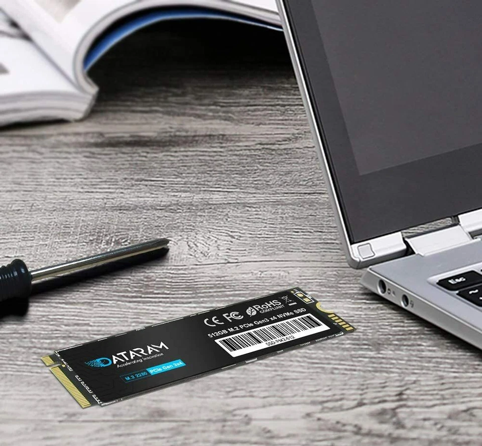 DATARAM 512GB SSD, PCIe NVMe  M.2  2280 Internal  Solid State Drive Gen3 8Gb/s - Image 4 of 4