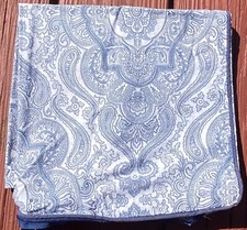 1 Ralph Lauren Blue Square Paisley Piped Pillow Cover Cotton Zip GC