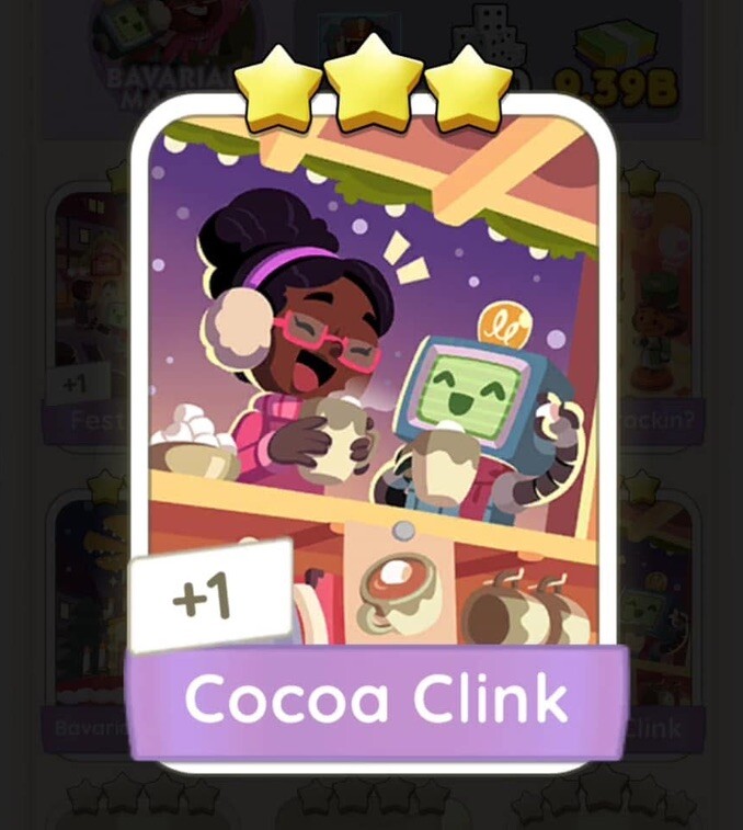 Cocoa Clink - Monopoly Go - Sticker - 3Star⭐️