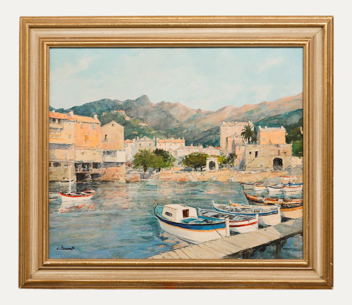 Claude Joussetの油絵 Claude Jousset (b.1935) - Framed 20th Century Oil, Petit