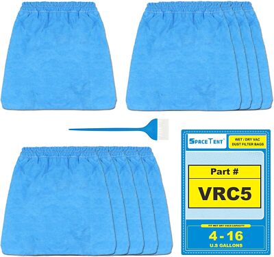10 Pack VRC5 Cloth Filters for Most Vacmaster 4 to 16 Gallon Wet/Dry Vacuums.