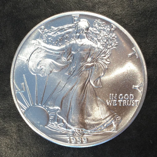 1989 Uncirculated American Silver Eagle US Mint Issue 1oz Pure Silver #G062