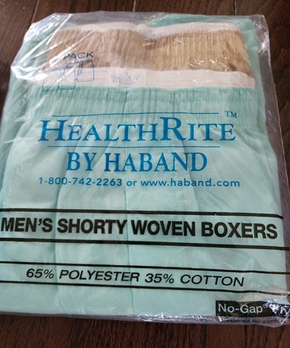 Vintage Healthrite By Haband Mens Shorty Woven Boxers 2 Pack Underwear- Size 50 - Picture 3 of 5