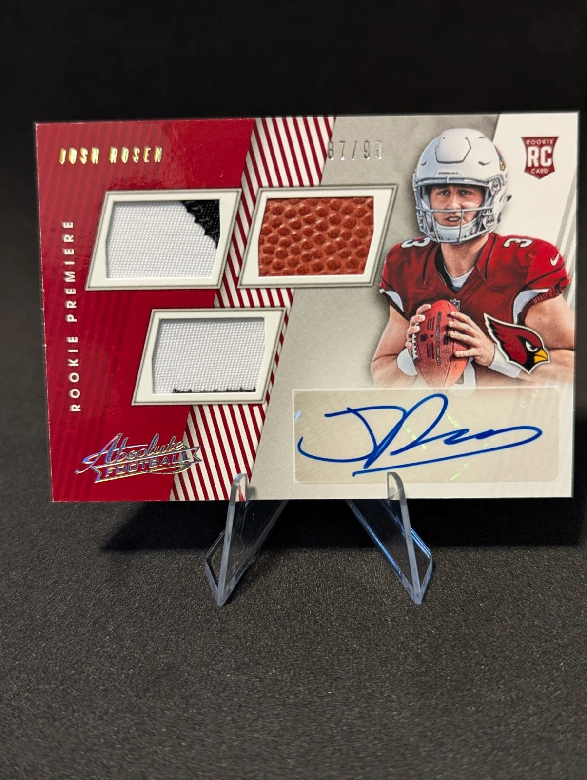 Josh Rosen Panini Absolute #152 Material Autographs