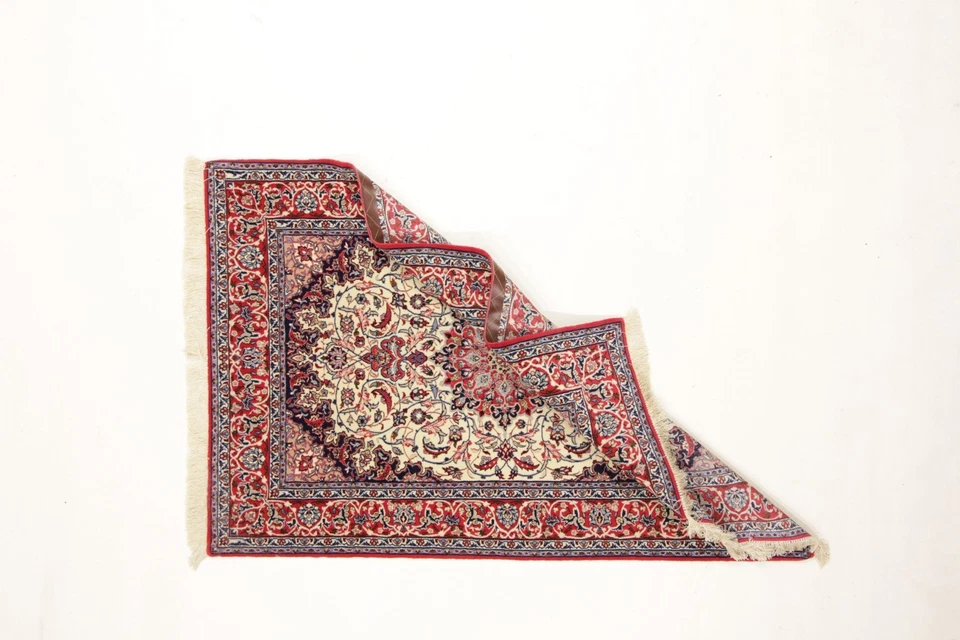 Orientteppich super Isfahan Seidenkette  ( 158x 110 ) Top Neu - Bild 2 von 4