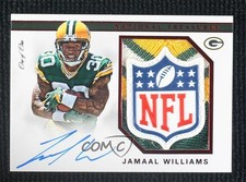 2017 Panini National Treasures Red NFL 1/1 Jamaal Williams Auto Shield 0c3