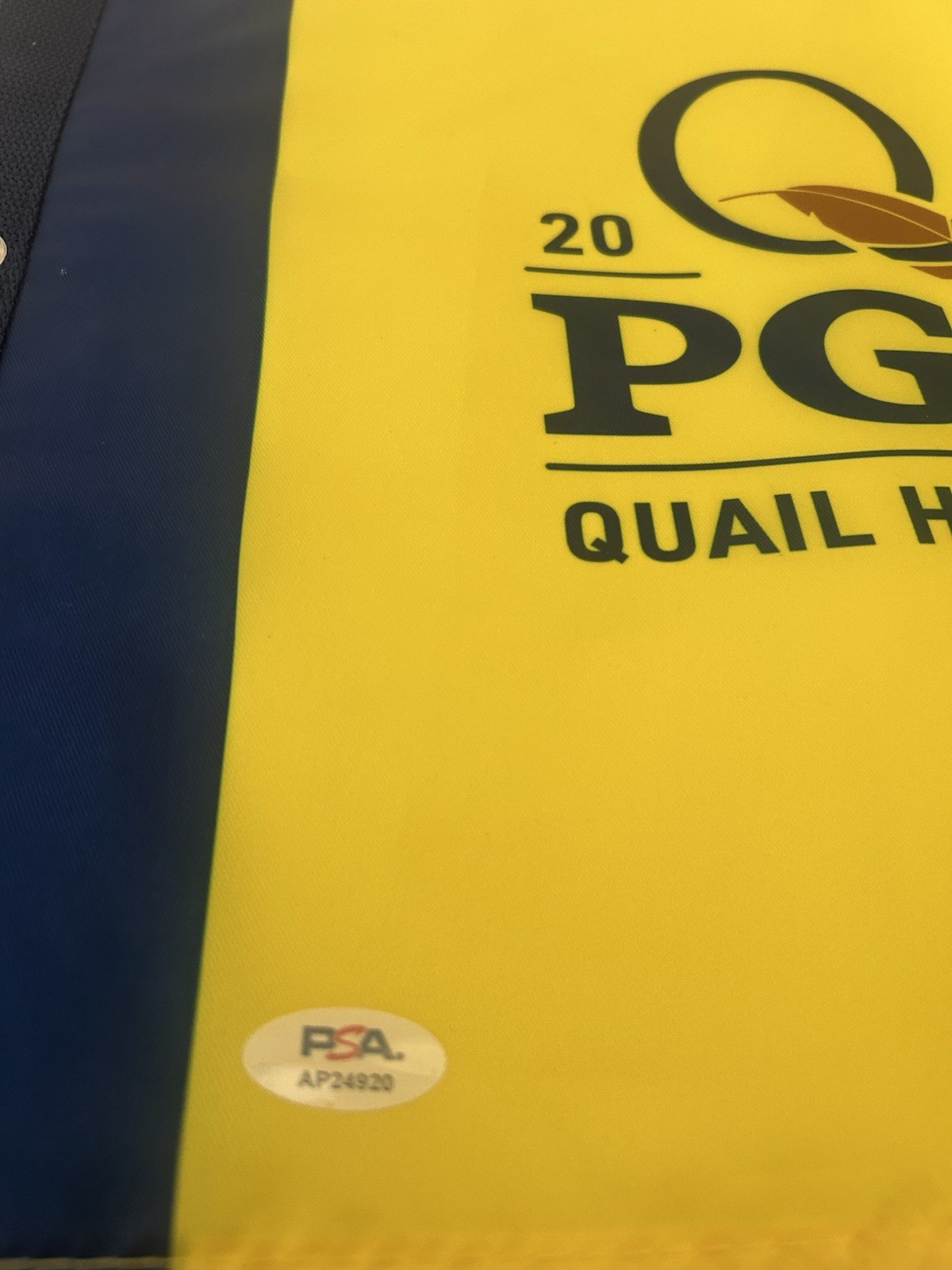Scottie Scheffler Signed 2025 PGA Championship Flag Quail Hollow PSA COA view 3