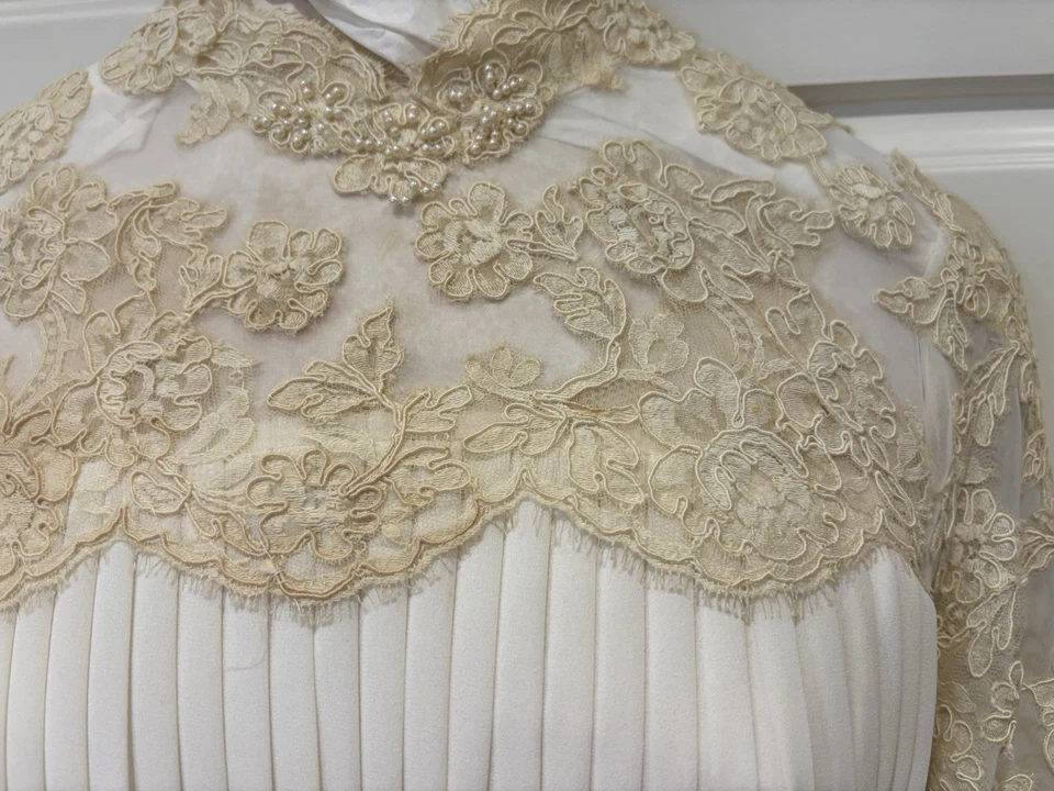 Custom Wedding Dress with Lined Jacket - Image 2 of 4