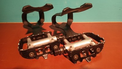 Shimano Deore XT PD-M735 Pedale MTB Retro Vintage Oldschool Käfig Riemen !!