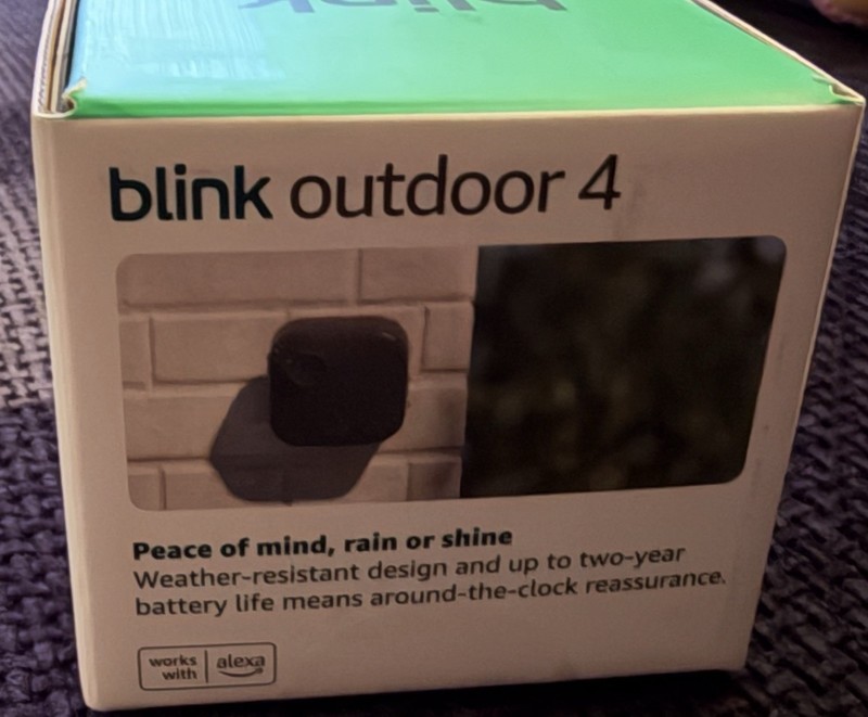 Blink Outdoor 4 1080p Wi-Fi Camera Motion/Person Detect 2-Way Audio Alexa Black