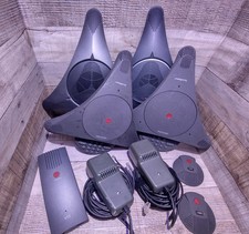 Lot Of Polycom Vtx Phone SoundStation, Vtx, Subwoofer, Remote Microphone, Cables