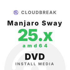 Manjaro Sway 25.x amd64 Bootable/Live Install DVD NEW