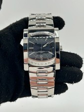 #94 Bvlgari Assioma 38mmx48mm SS Black Dial Men's Watch AA48S/AA48C14SSD