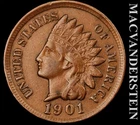 1901 Indian Head Cent- Extra Fine- Better Date- No Reserve #K258