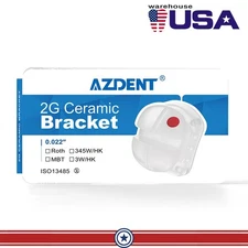 20set AZDENT Dental Orthodontic Ceramic Brackets Braces Mini Roth 022 Hooks 345