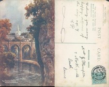 The Castle Crags Knaresborough Artist Series 1908 postmark Landscapes