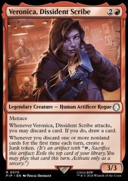 Magic/MTG Veronica, Dissident Scribe PIP-70 Rare Englisch Excellent