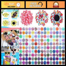 150 Pcs Dog Flower Bows Collars - Multi Color Bow Tie Accessories for Pets