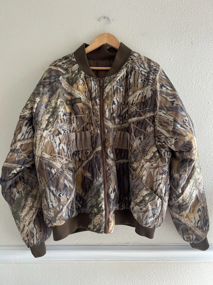 Vintage Columbia Mossy Oak Shadow Branch Camo Jacket 3XL Reversible Outdoors - Image 2 of 4
