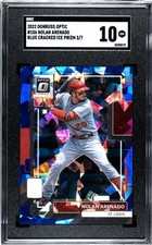 2022 Panini Donruss Optic #106 Nolan Arenado SGC 10 Blue Cracked Ice Prizm /7