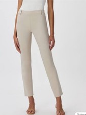 Quince Ultra-Stretch Ponte Straight Leg Pants Small S Ecru Off White
