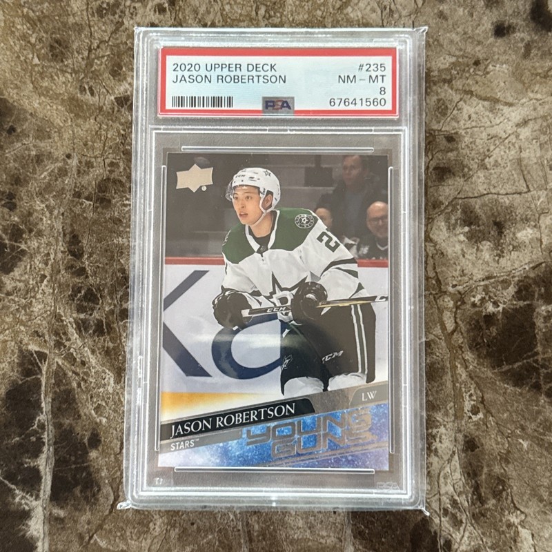 2020 Upper Deck ~ Jason Robertson ~ Young Guns PSA 8 Dallas Stars 🔥 