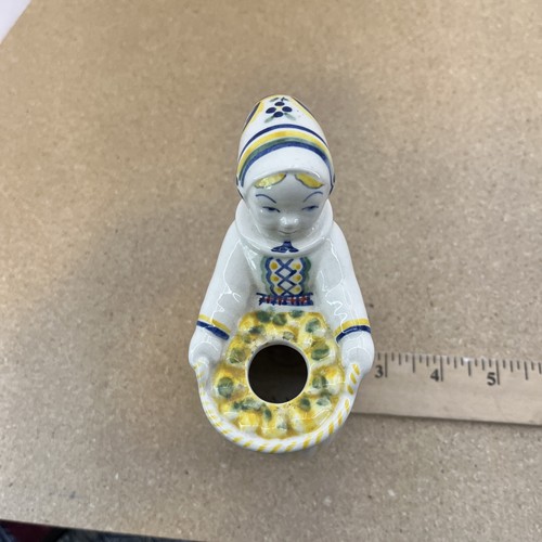 Vintage Denmark JUS Royal Copenhagen Ceramic Girl Figure Holding Basket - Picture 12 of 13