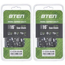 Full Chisel Chainsaw Chain 16 Inch .058 3/8 60DL for Husqvarna Jonsered 2 Pack