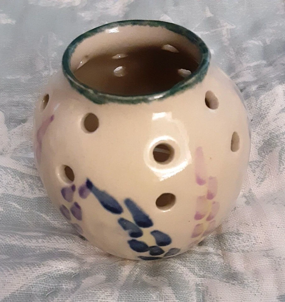 Handgefertigte T. B. Pots kleine Wildblumenvase 3"X3" Keramik Blumenvase - Bild 4 von 4