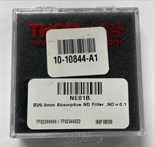 New THOR LABS NE01B 25mm Unmounted Dia Absorptive ND Filter AR Coated: 650-105nm