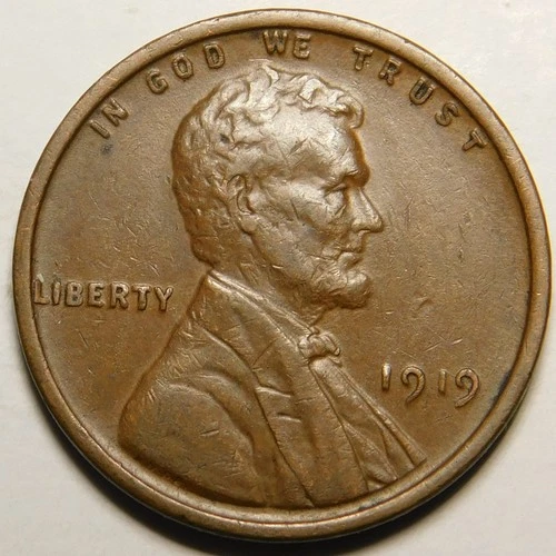 1919 P Lincoln Wheat Cent Penny VF - EF  Actual Coin Pictured