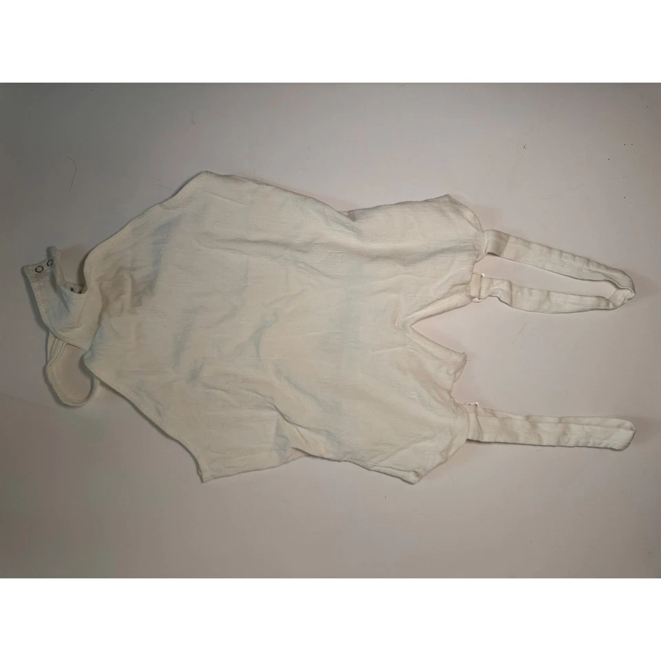 Free People Sleeveless Bodysuit Snap Crotch Adjustable Straps White S - Image 2 of 4