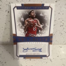 2018-19 Panini National Treasures - NBA Greats Signatures Julius Erving 5  /15