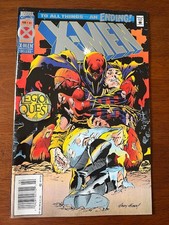 X-MEN # 41 VF NEWSSTAND DELUXE WITH TRADING CARD MARVEL COMICS 1995 MAGNETO