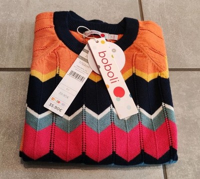 NEU BOBOLI Kinder Mädchen Sweatshirt leichter Pullover Gr. 122