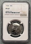 1964 KENNEDY SILVER HALF DOLLAR PROOF PF67