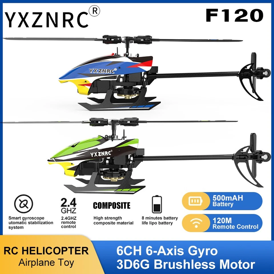 YXZNRC F120 RC Helicopter 2.4G 6CH 6-Axis Gyro 3D 6G Direct Drive Drone BNF RTF - Image 3 of 4