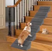 40D Density Foam Dog Ramp with Anti-Slip Bump for Stairs Suits for Small Dogs...