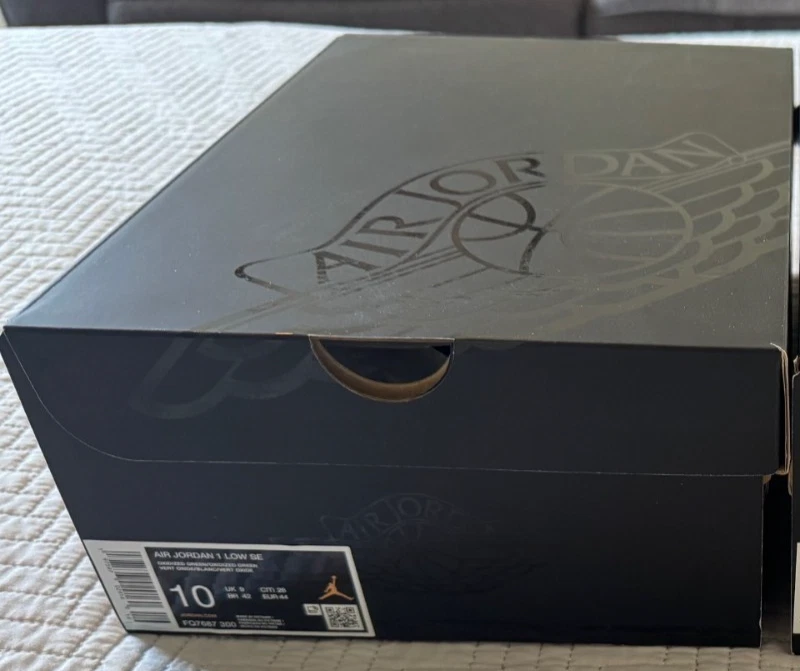 SET 2 Nike Air Jordan 1 Low. SOLO SCATOLA SCATOLA VUOTA Taglia 10