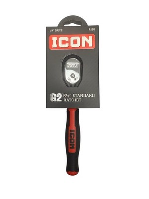 NEW ITEM - ICON G2 1/4 in. Drive, 6-1/2 in. Standard Ratchet with Comfort Grip