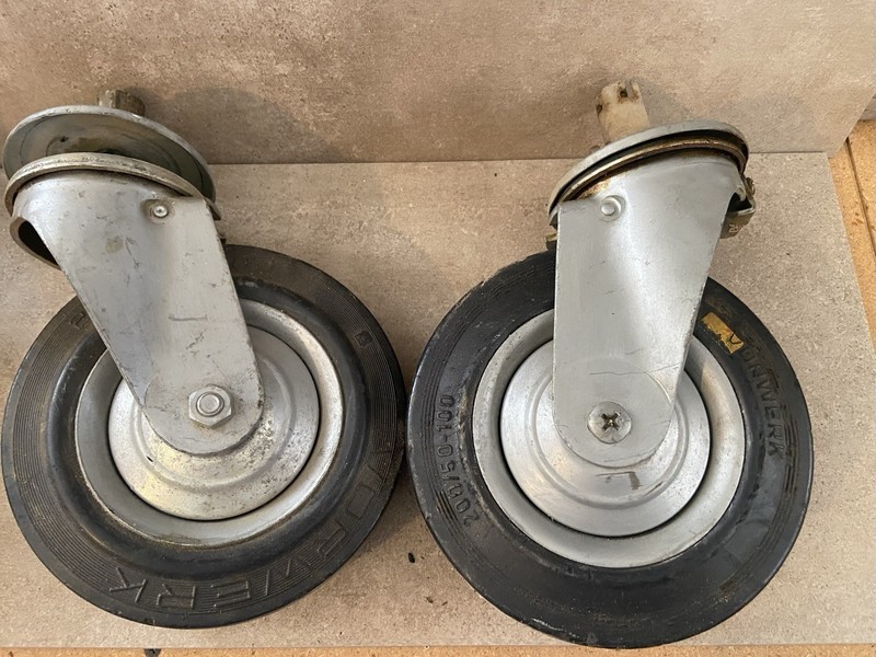 Lot Of 2 Vorwerk heavy-duty swivel caster Wheels 7 Inch Wheels Good Condition