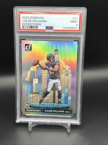 2024 Panini Donruss Caleb Williams Rookie Downtown PSA 9