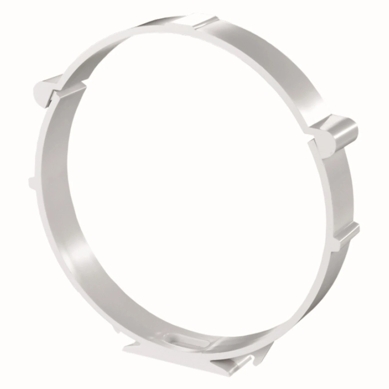 Round channel holder fi 125mm white KO125-7